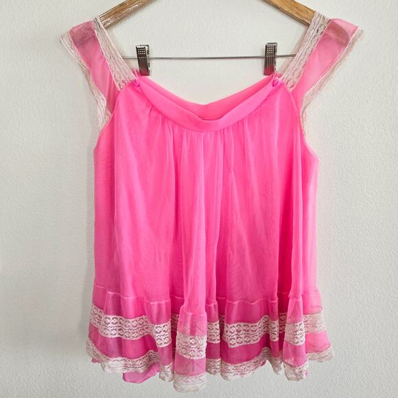 VINTAGE 1960S NIGHTIE AND MATCHING BOTTOMS AMAZING CONDITION - Picture 2 of 5